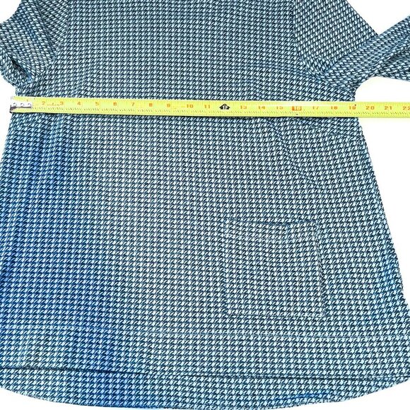 J Jill Houndstooth Ponte Knit Tunic Top Womens LP Large Petite - Picture 12 of 14